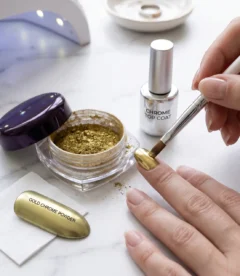 Meem'z gold chrome nail powder mirror metallic for chrome nail art in Pakistan