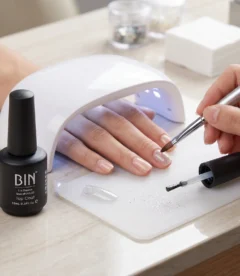 Bin Disco UV gel top coat 15ml glitter disco finish for gel nails in Pakistan