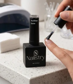 Nailistry rubber base gel clear flexible formula for gel polish adhesion exclusively in Pakistan