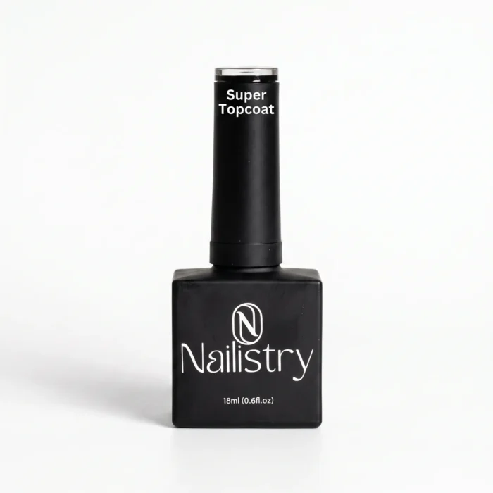 Nailistry super no-wipe UV gel top coat 18ml mirror gloss finish exclusively in Pakistan