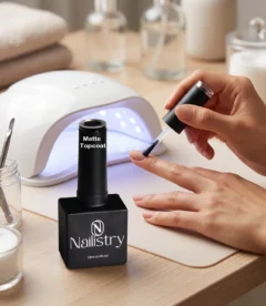 Nailistry matte UV gel top coat 18ml premium velvet finish exclusively in Pakistan