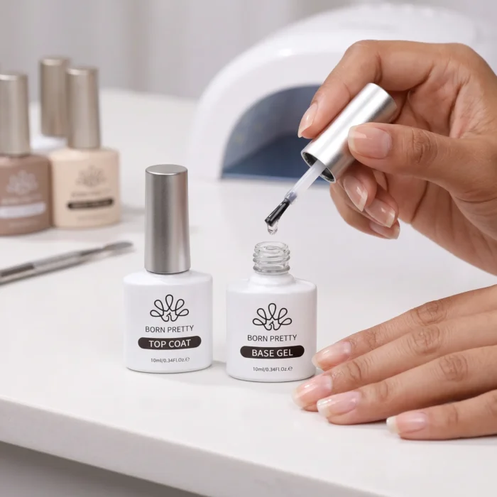 Born Pretty base coat and top coat set 10ml each complete gel nail system set in Pakistan
