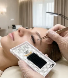 Cuci Yours lash extension tray 0.07mm D curl 10mm PBT professional for volume lash sets in Pakistan