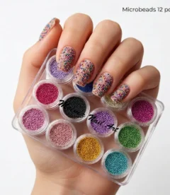 Meem'z Nail Art Microbeads Set - 12 Pots