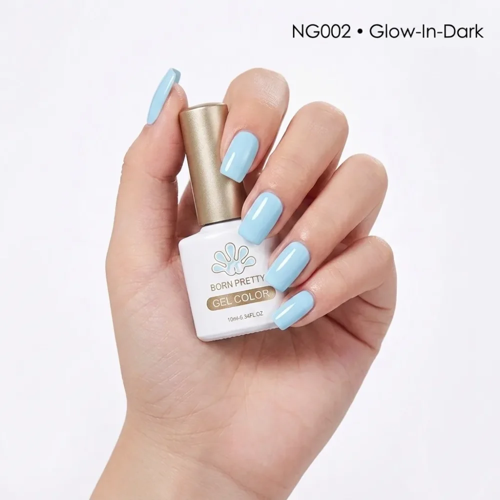 Born Pretty Ice Blue Shimmer Gel Polish 10ml - NG002