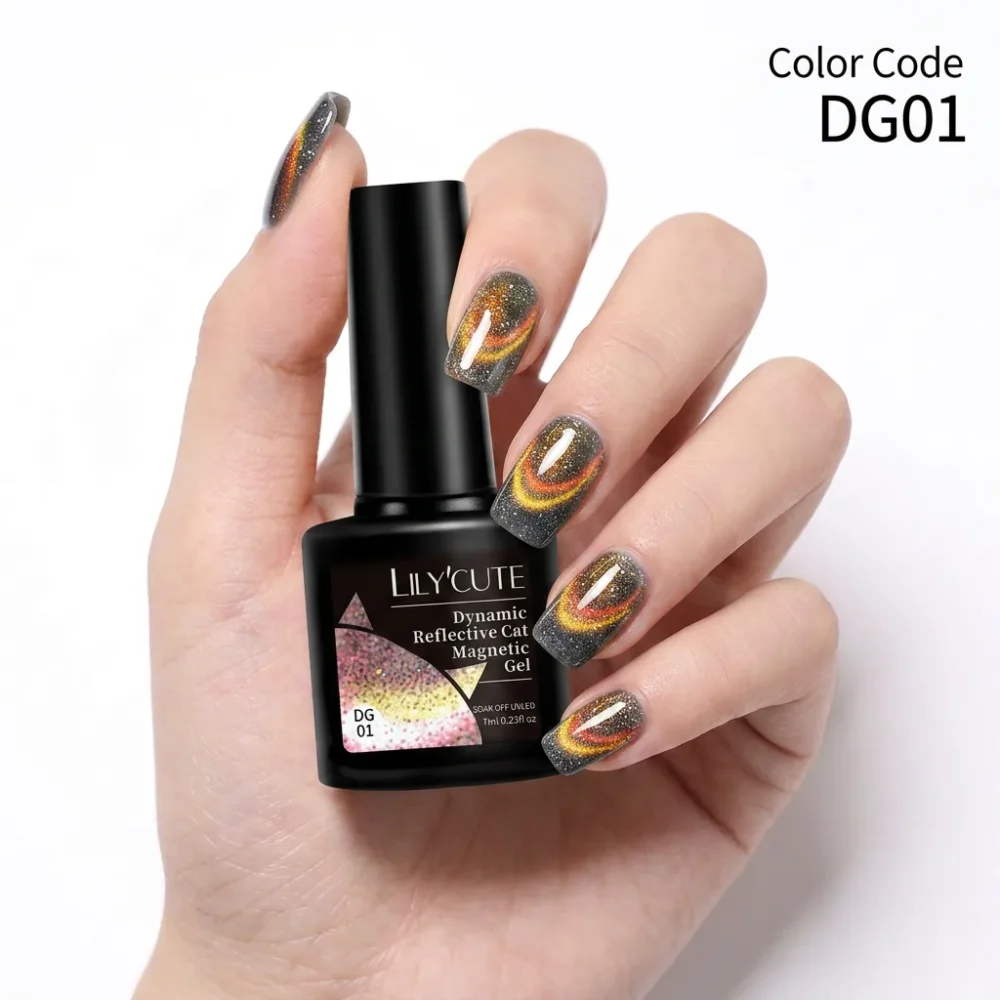 Lilycute Dynamic Reflective Cat Eye Magnetic Gel Polish 7ml - DG01
