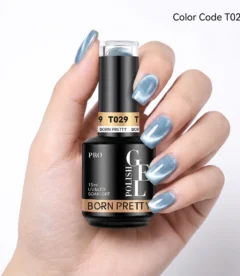 Born Pretty PRO Sea Blue Crystal Cat Eye Magnetic Gel Polish 15ml - T029