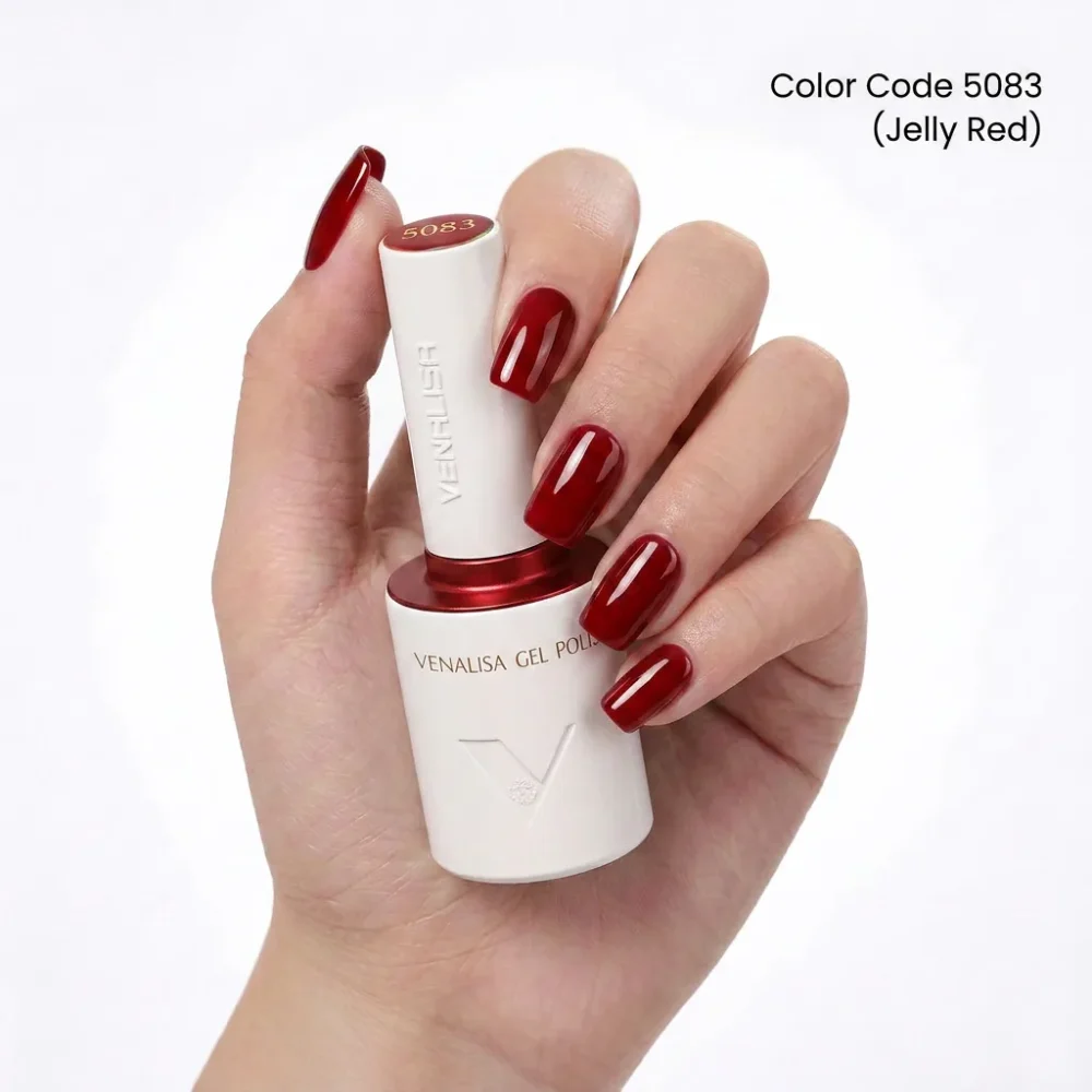 Venalisa TPO Free HEMA Free Jelly Gel Polish 10ml - 5083 Jelly Red