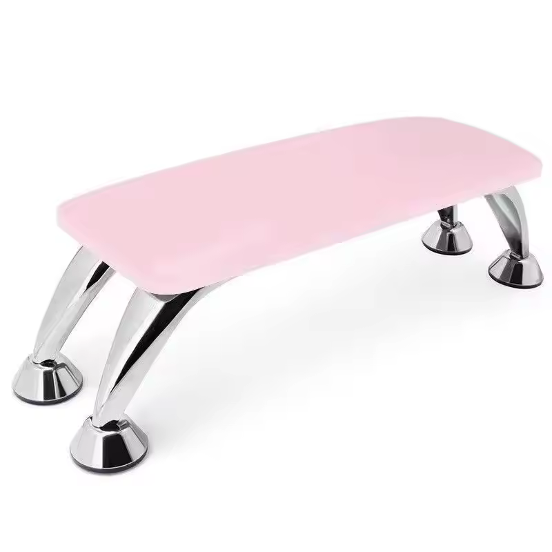 Meem'z Nail Art Armrest Cushion (Ultra-Fine Fiber Leather) - 16" x 6" - Pink