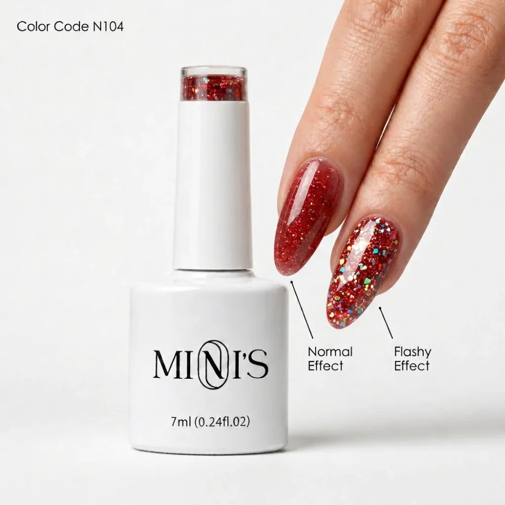 Nailistry Mini's Reflective Glitter Gel Polish 7ml - N104
