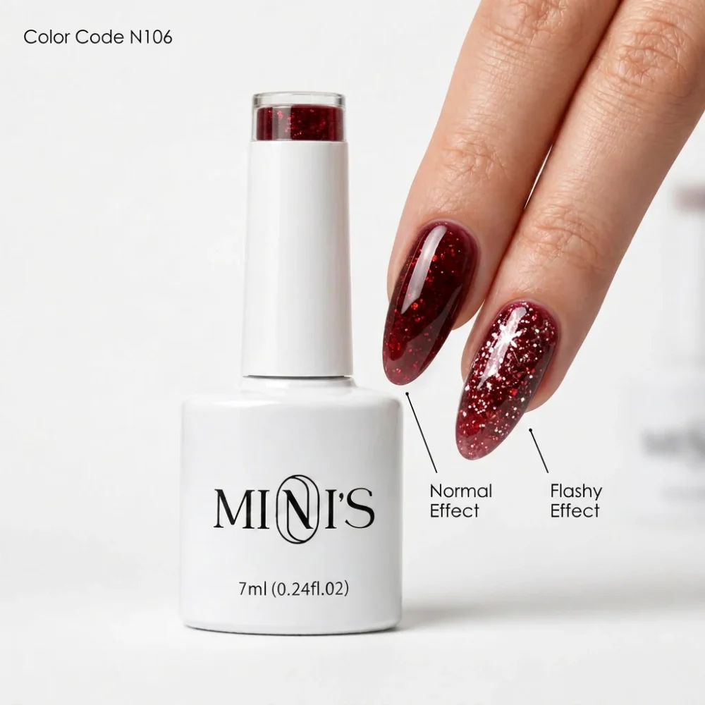 Nailistry Mini's Reflective Glitter Gel Polish 7ml - N106