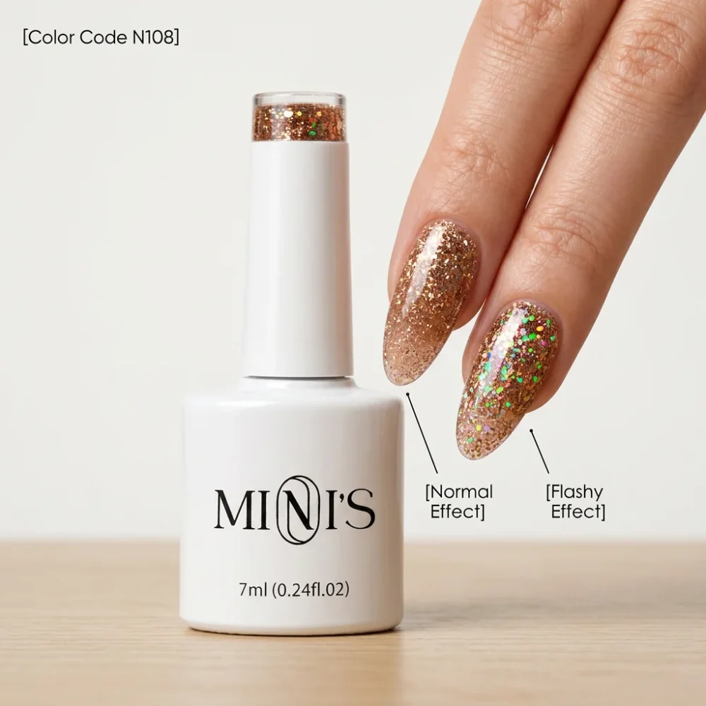 Nailistry Mini's Reflective Glitter Gel Polish 7ml - N108