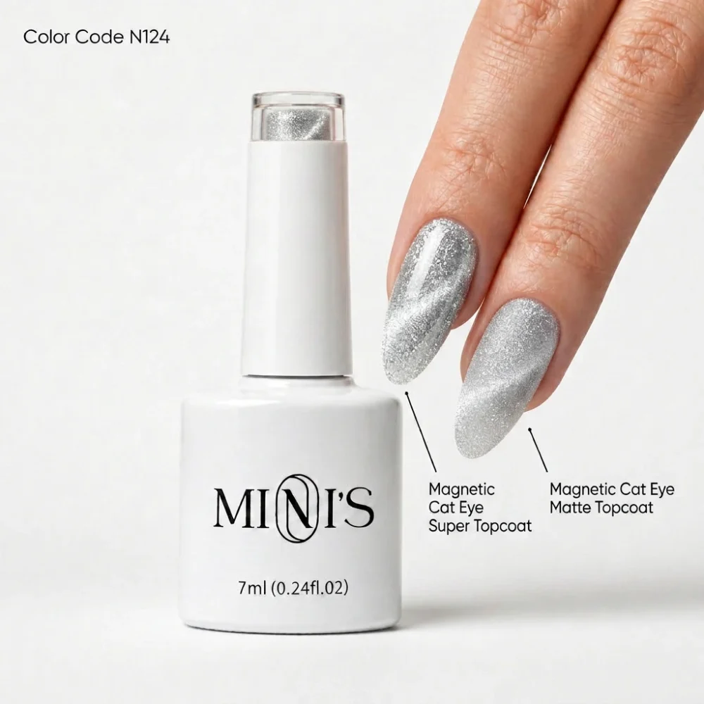 Nailistry Mini's Super Laser Cat Eye Magnetic UV Gel Polish 7ml - N124