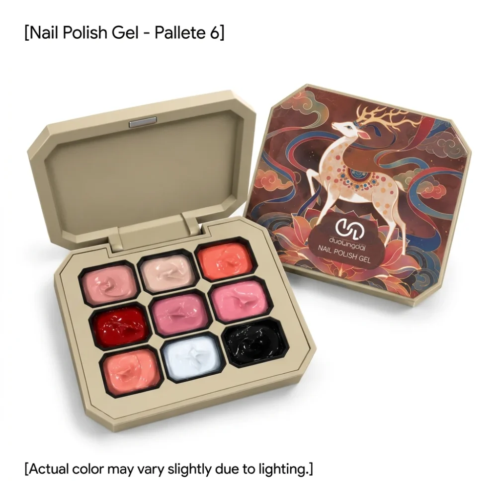 Meem'z Painting Gel Palette, 9 Colours, Palette 6