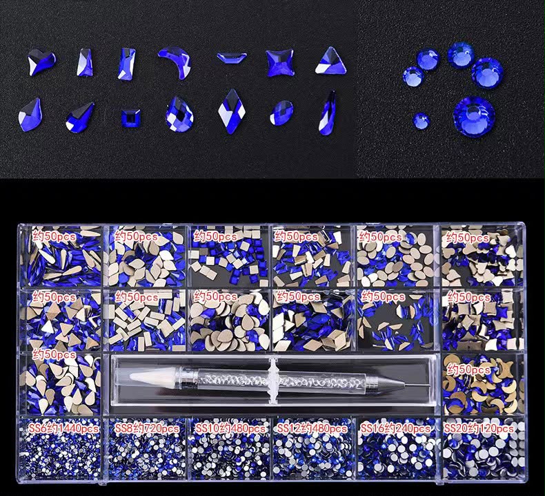 Swarovski Crystal stones for nail art - Blue