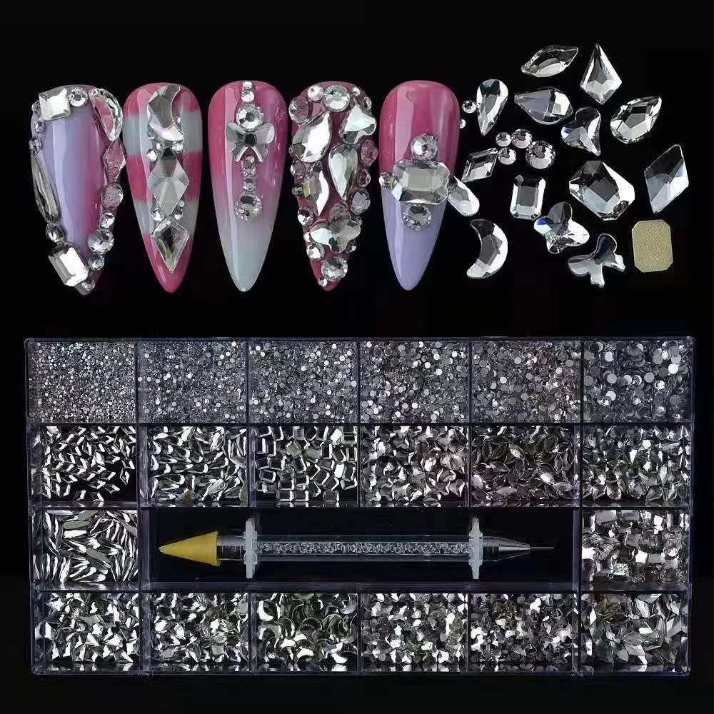 Swarovski Crystal stones for nail art - Silver