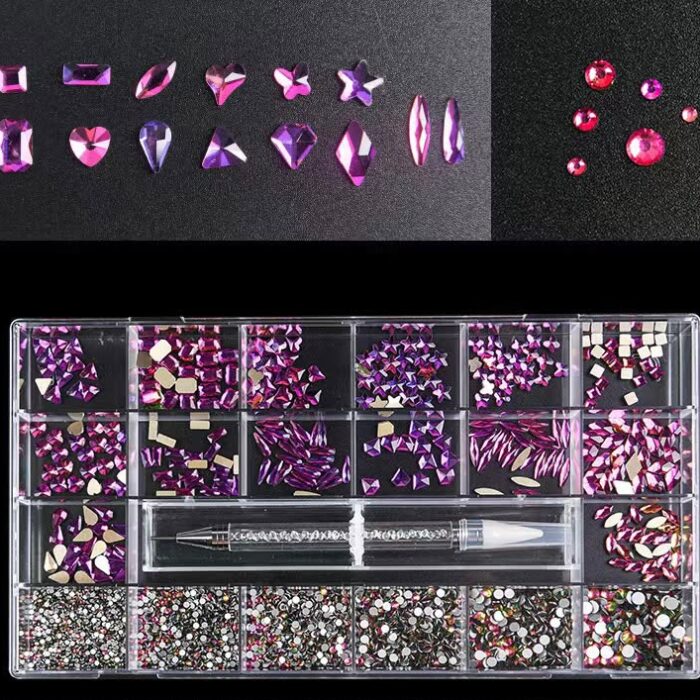 Swarovski Crystal stones for nail art - Aurora Pink