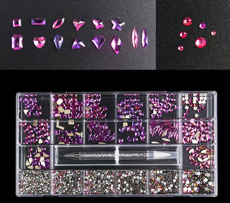 Swarovski Crystal stones for nail art - Aurora Pink