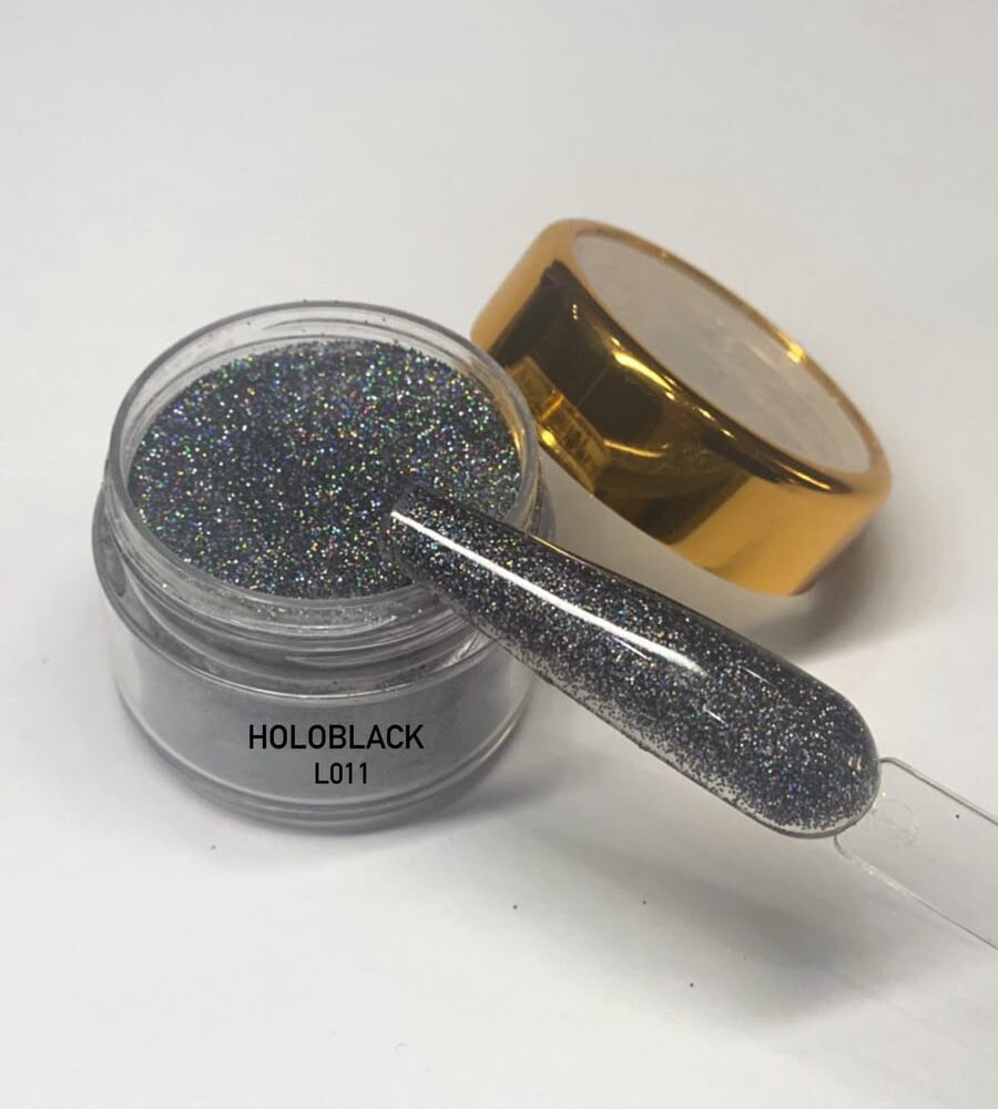 ACRYLIC POWDER HOLO BLACK L011