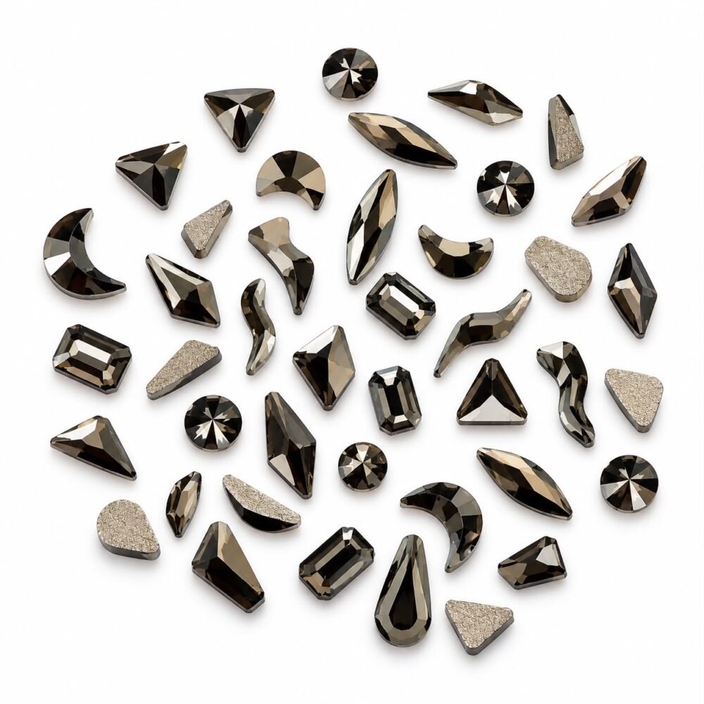 Swarovski Crystal stones Mini Pack -  Dark Metallic Grey