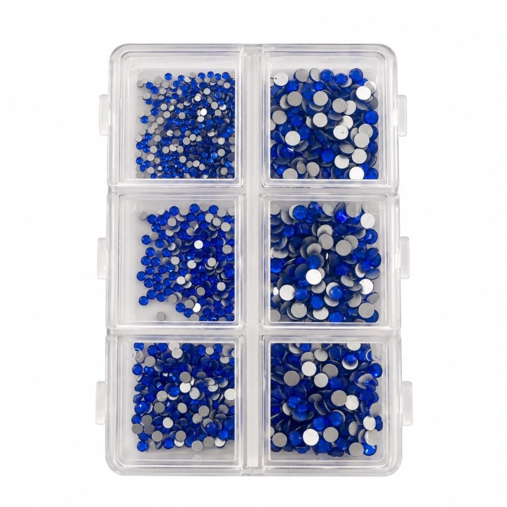 Swarovski Crystals Stones - 6 grid box Blue stones