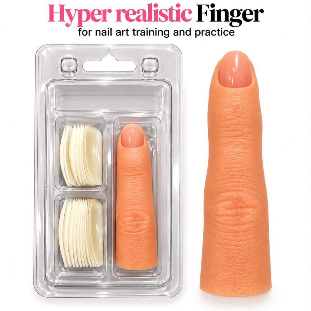 Hyper Realistic Finger for Nail Art Training